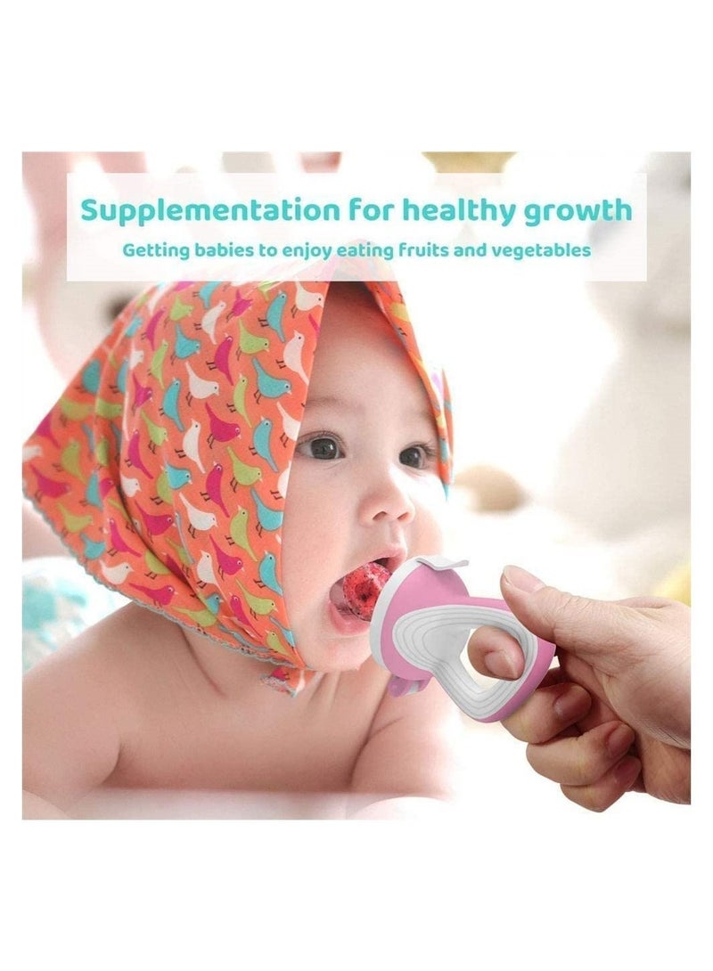 Teething Toys for Babies, DMG Baby Teether Chew Toys, With 2 Fruit Feeders and 4 Silicone Teethers, 3 Different Sized Sacs, BPA Free Natural Organic Freezer Teethers