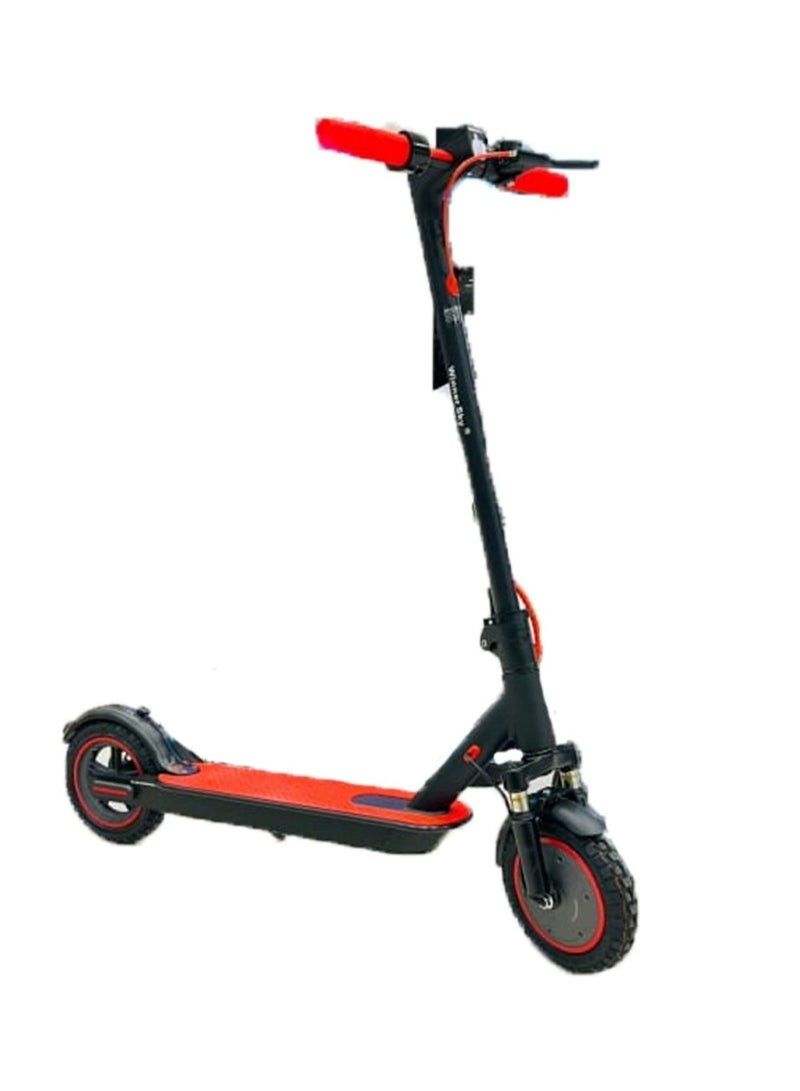 Electric Scooter Speed 35 KM Front Side Suspension Motor 350W with Bluetooth Off Road Tyre and Light Red