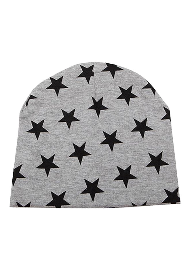Star Pattern Beanie Grey/Black