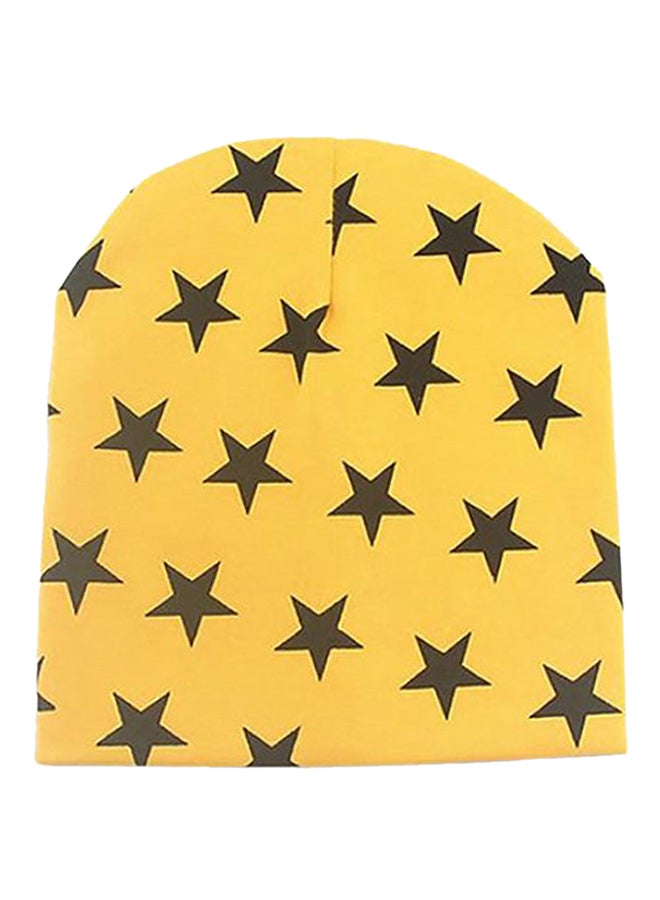 Star Pattern Beanie Yellow/Black