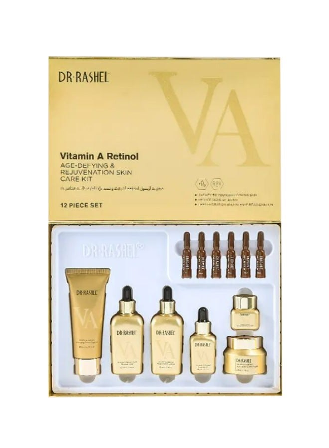 Vitamin A Retinol Age Defying And Rejuvenation Skin Care Kit 12 Piece Set