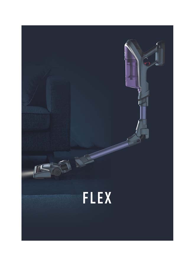 X-Force Flex 8.60 Allergy Kit, Cordless Vacuum Cleaner, Extreme Power, 185W, 22V Removable Battery, Up to 45 Minutes, Flex Technology, LED Lights 0 L 185 W TY9639HO Purple