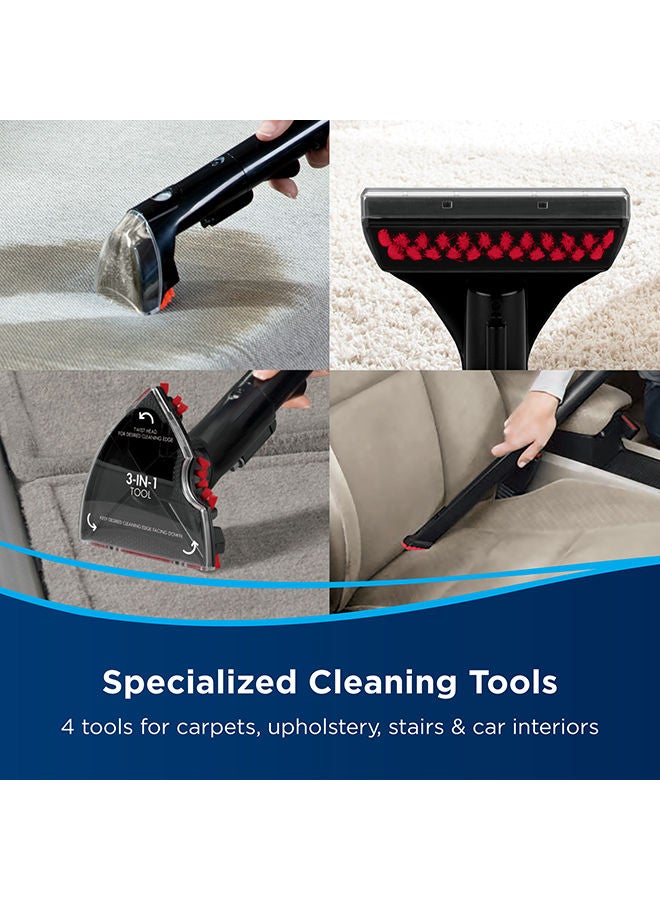 Portable Deep Cleaner MultiClean Spot & Stain Carpet and Upholstery Cleaner: Permanently Removes Tough Stains with Oxygen Boost Formula and Maintains Consistent Water Temperature Using Heatwave Technology 360 ml 330 W 4720E Black