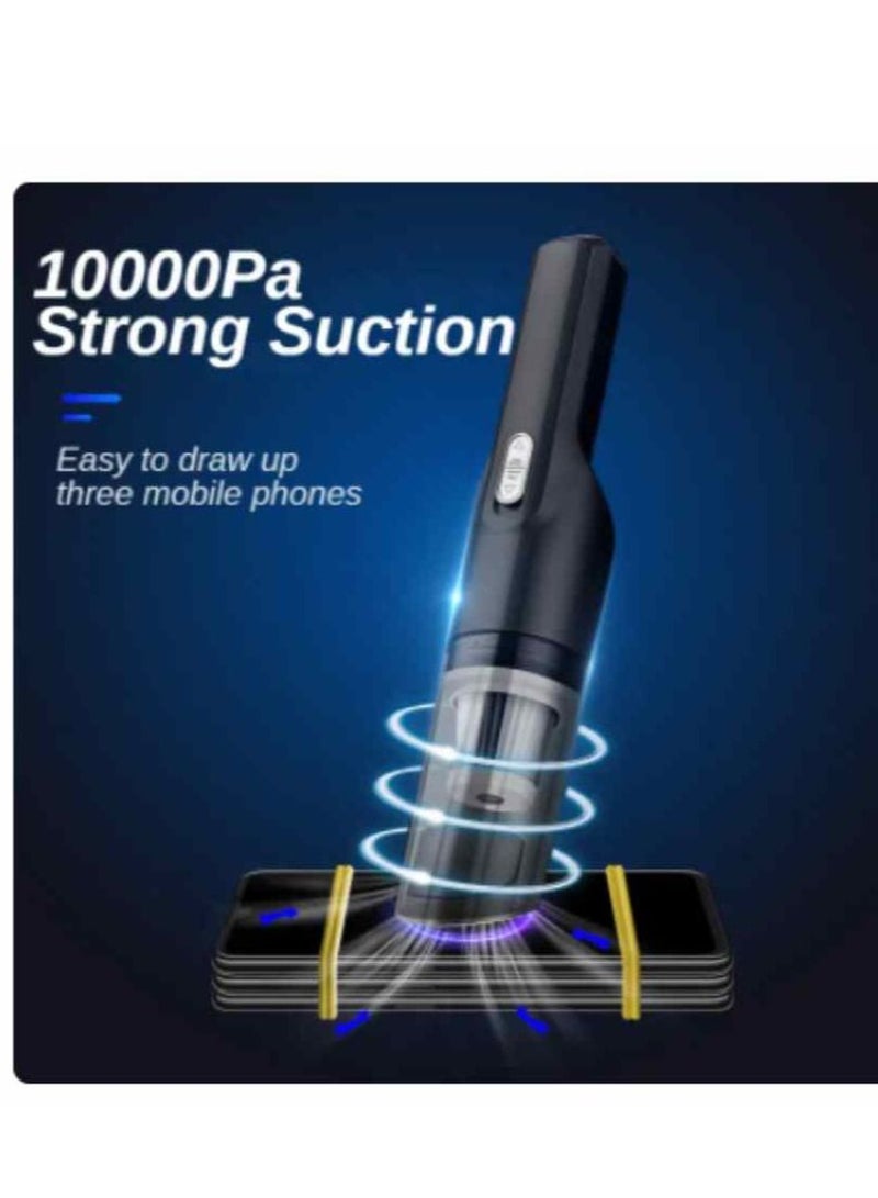 JM-6615 Portable Wireless Vacuum Cleaner For Car 10000Pa Power Suction Home & Car Use Wet And Dry Mini Handheld Vacuum