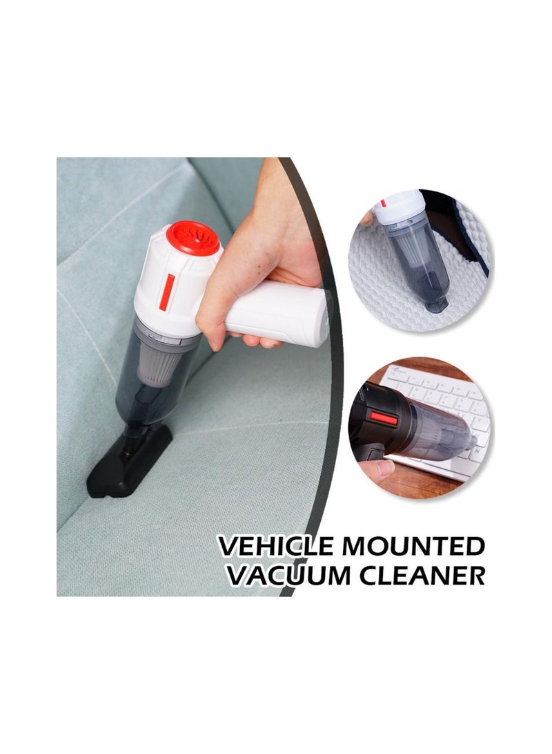 Portable Cordless Handheld Auto Vacuum Wireless for Home white