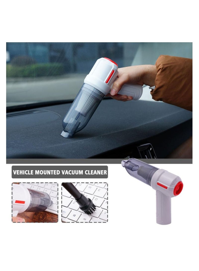 Portable Cordless Handheld Auto Vacuum Wireless for Home white