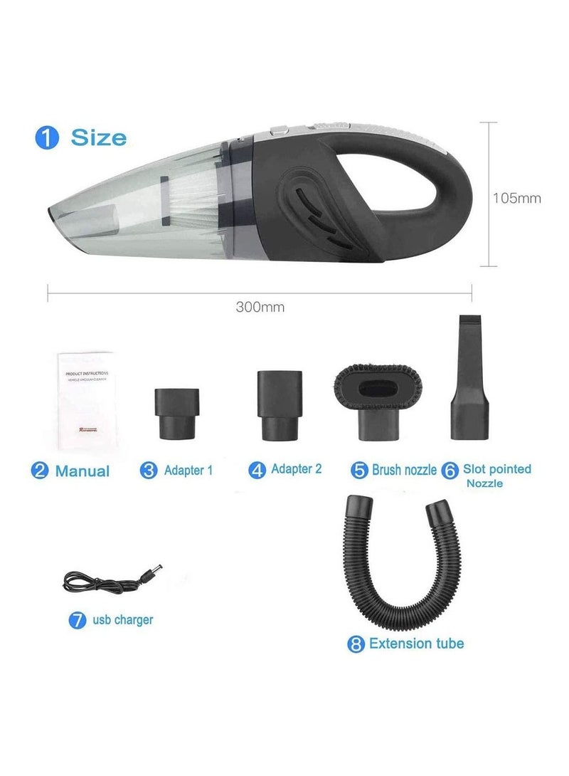 Portable Spare Filter Cyclonic Car Vacuum Cleaner 120 W