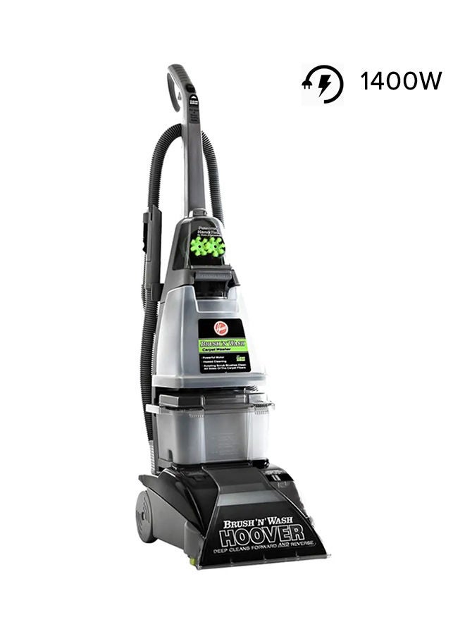 Brush & Wash 2 in 1 Carpet Washer & Hard Floor Cleaner, Spin Scrub Brush And Twin Tank Technology For Home, Office & Majlis Use, 1 Year Warranty - 131355 4 L 1400 W F5916901 Grey