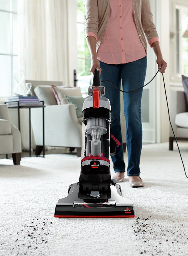 Upright Vacuum Cleaner PowerForce Helix Turbo: Exclusive Dirt Separation System, Enhanced Cleaning Performance, Five Height Adjustments, Large Capacity Dirt Cup, Promotes Healthier Living 1 L 1100 W BISM-2110E Red