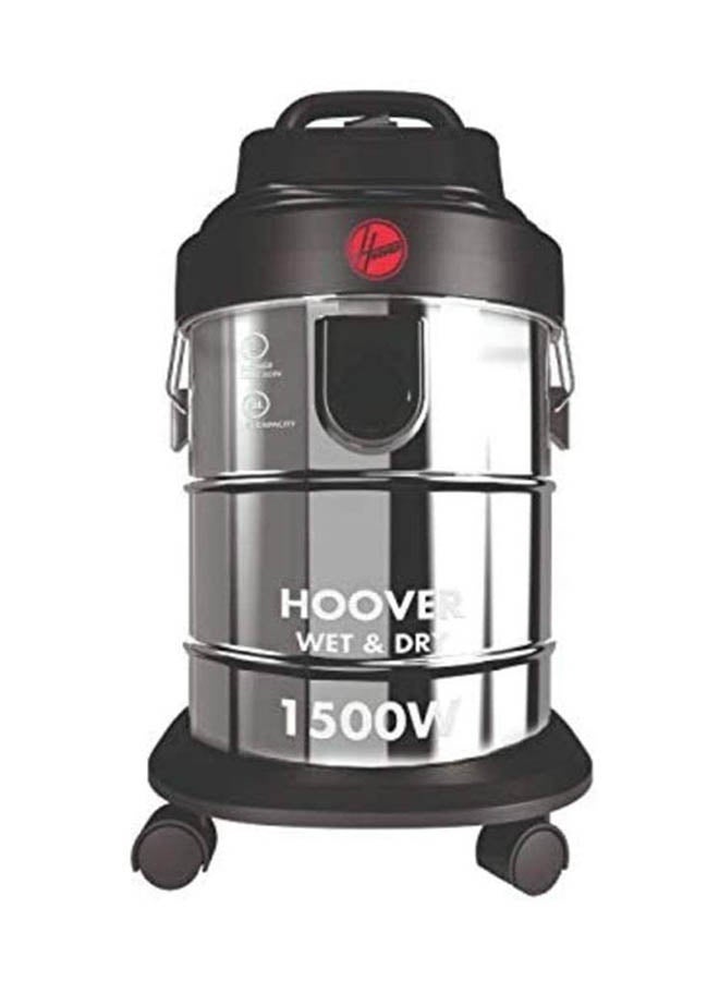 Wet & Dry Drum Vacuum Cleaner For Home & Office Use - 18 L 1500 W HDW1-ME Black