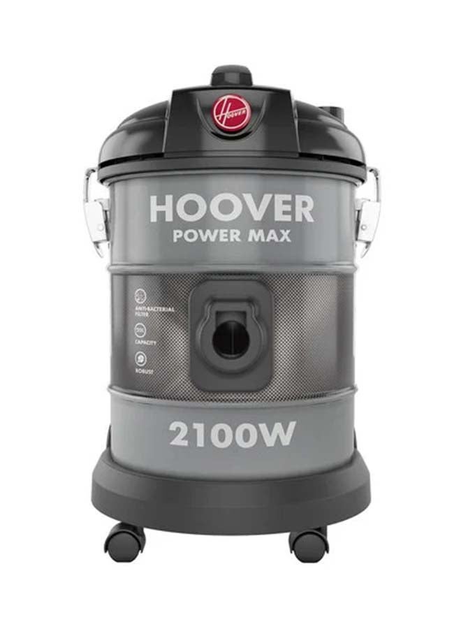Power Max Drum Vacuum Cleaner 20 Litre Capacity, Large Capacity, With Blower Function For Home & Office Use, 3 Year Motor Warranty - 566101 20 L 2100 W HT87-T2-M / HT87-T2-ME Grey