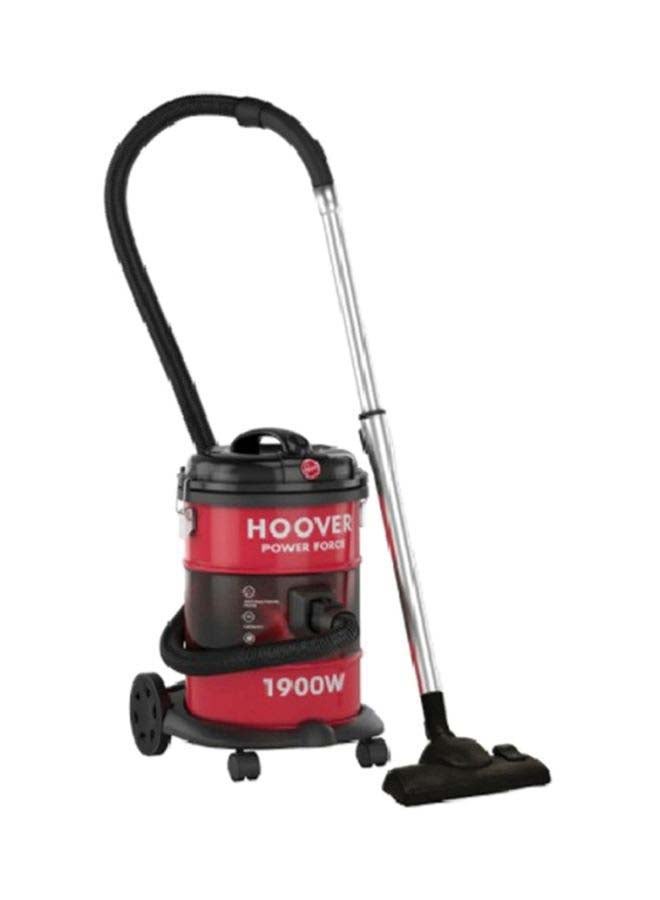 Power Force Drum Vacuum Cleaner With Blower Function For Home And Office Use - 18 L 1900 W HT87-T1-M Red/Black