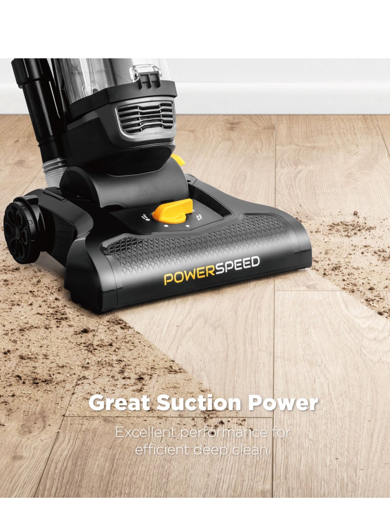 Corded Vacuum Cleaner PowerSpeed Lightweight Powerful Pet Upright Vacuum Cleaner for Carpet and Hard Floor, Turbo, 12.6