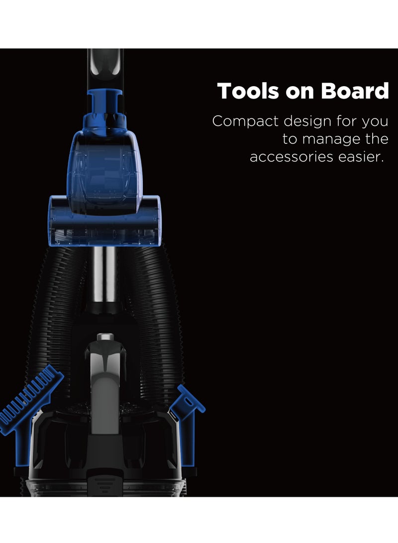 Corded Vacuum Cleaner PowerSpeed Lightweight Powerful Pet Upright Vacuum Cleaner for Carpet and Hard Floor, Turbo, 12.6