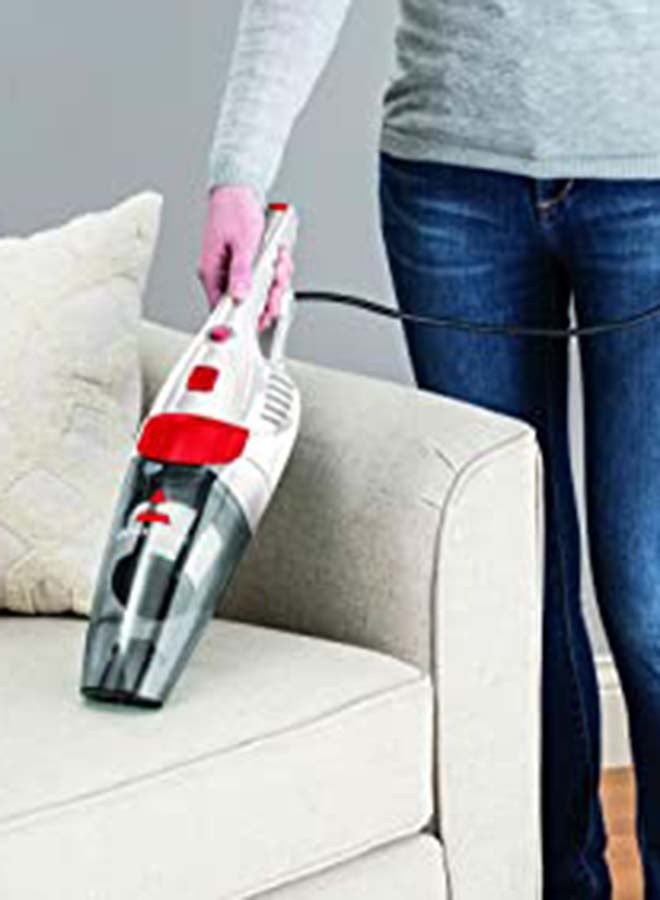 Featherweight 2-in-1 Stick Vacuum: Powerful Cleaning for Hard Floors, Lightweight and Portable Design 450 W 2024C White/Red