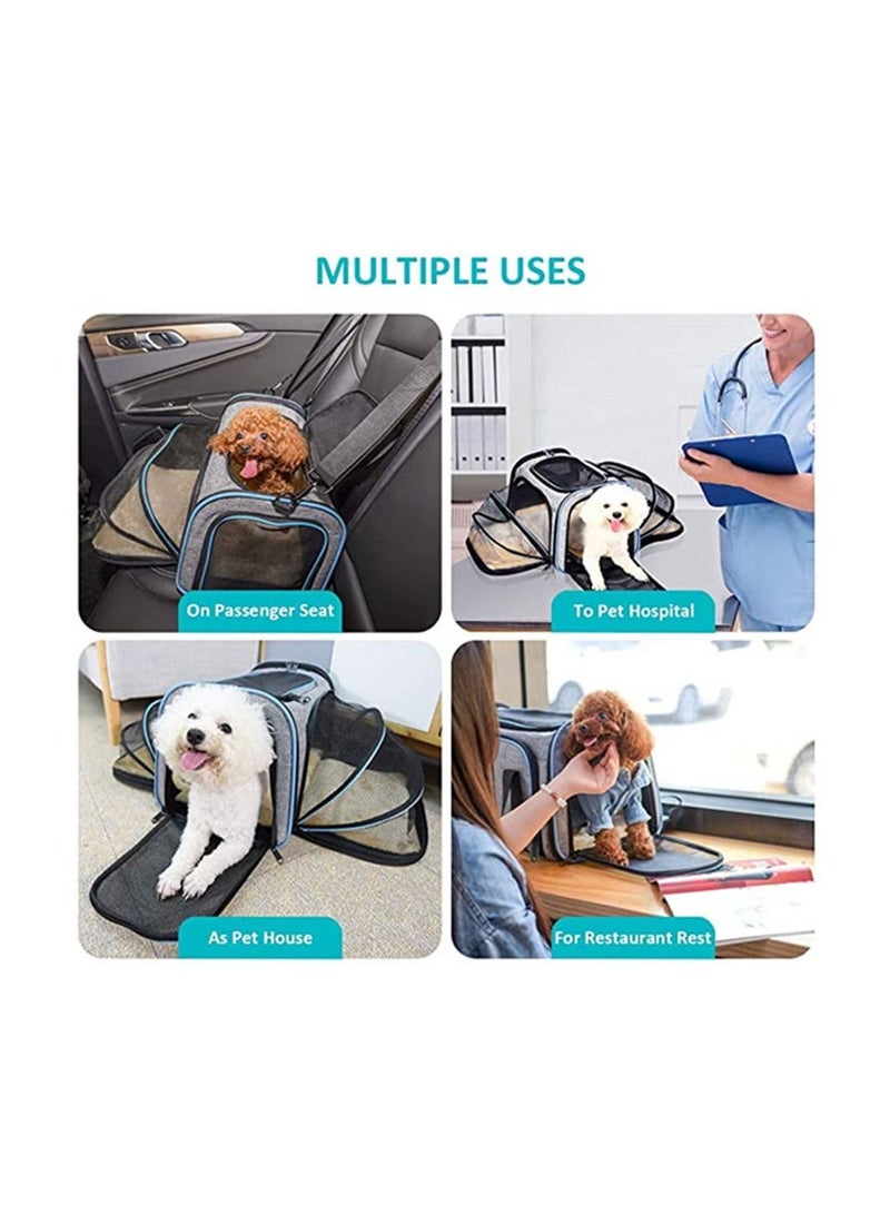 COOLBABY One Shoulder Cat and Dog Bag Pet Double Extension Foldable Bag for Traveling Portable Breathable Pet Carrier Bag Pet Safe Trip