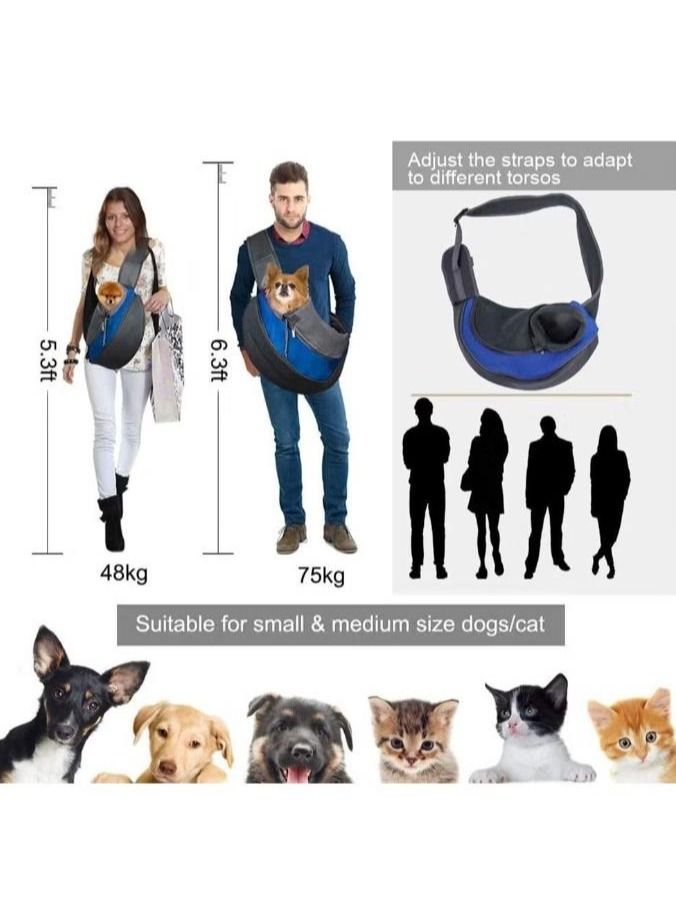 COOLBABY Pet Dog Out Carrying Bag Pet Dog Sling Carrier Breathable Mesh Travel Safe Sling Bag Carrier for Dogs Cats Within 3 kg