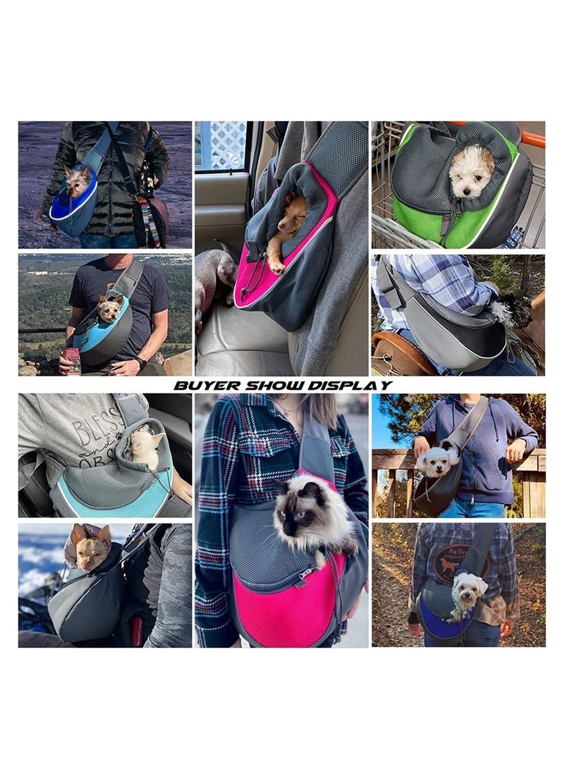 COOLBABY Pet Dog Out Carrying Bag Pet Dog Sling Carrier Breathable Mesh Travel Safe Sling Bag Carrier for Dogs Cats Within 3 kg