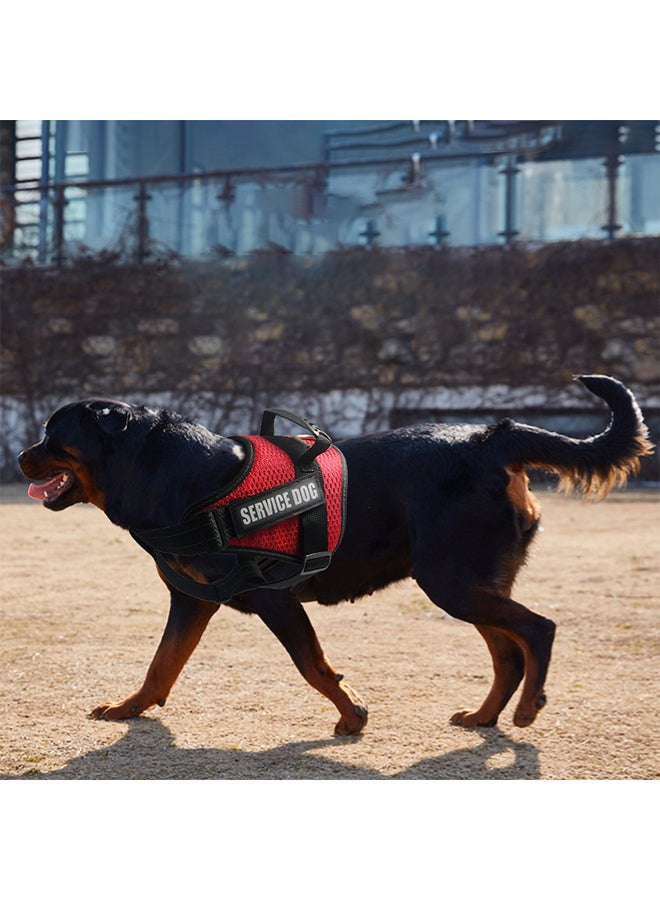 Adjustable Service Dog Harness Vest Red/Black S