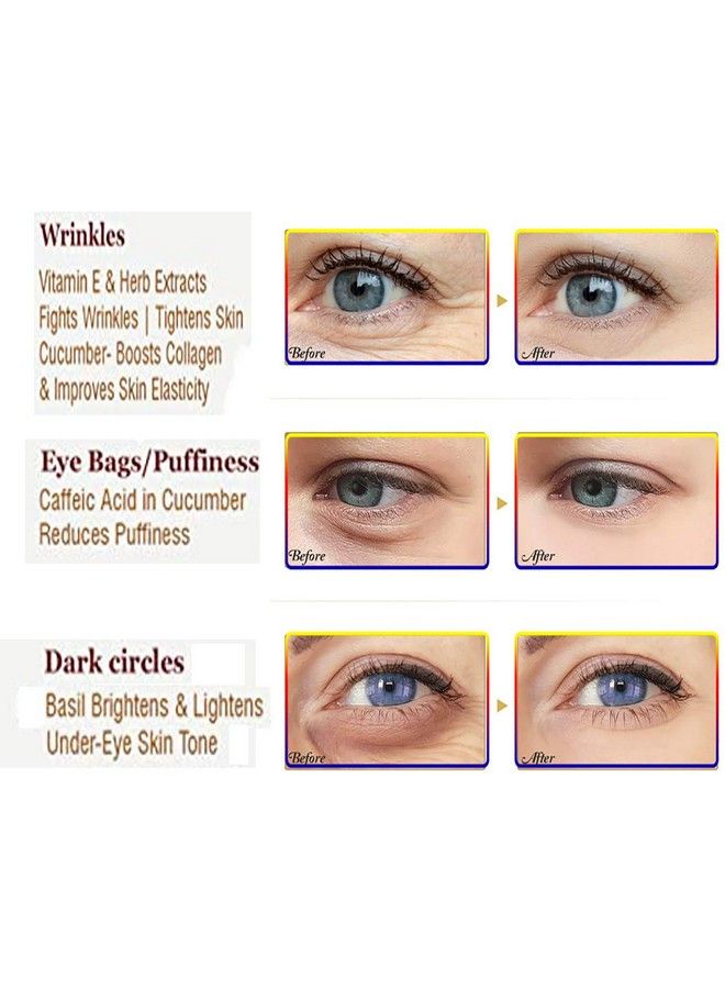 Under Eye Cream Gel For Dark Circles Puffiness Wrinkles And Bags 50G