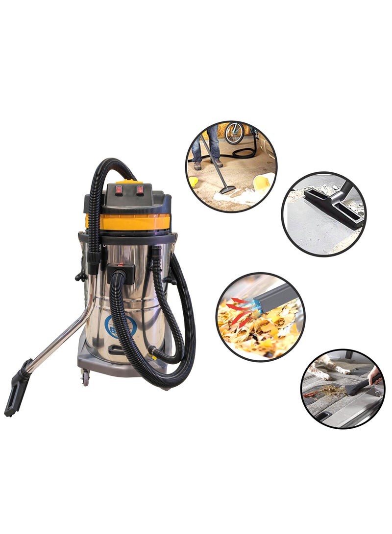 Wet Dry Vacuum, Vacuum Cleaner，70L, 3000W Strong Power Home Use Commercial Industrial Use