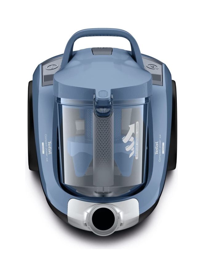 Vacuum Cleaner | Compact Power XXL Canister Bagless Vacuum Cleaner | 4 Accessories | Easy-Emptying Dust Container | 6.2 m Cord | 2 Years Warranty 550 W TW4871HA Blue/ Grey