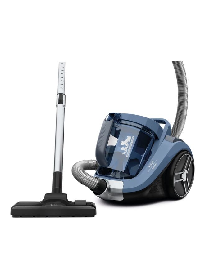 Vacuum Cleaner | Compact Power XXL Canister Bagless Vacuum Cleaner | 4 Accessories | Easy-Emptying Dust Container | 6.2 m Cord | 2 Years Warranty 550 W TW4871HA Blue/ Grey