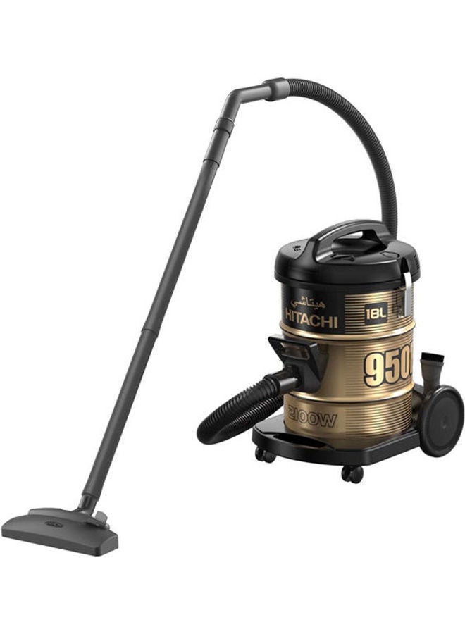 Drum Vacuum Cleaner 2000 Watt 18 Liter 18 L 2000 kW CV-950F 220CE BK Black/gold