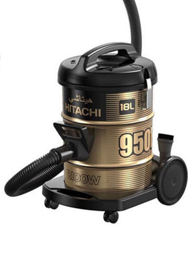 Drum Vacuum Cleaner 2000 Watt 18 Liter 18 L 2000 kW CV-950F 220CE BK Black/gold