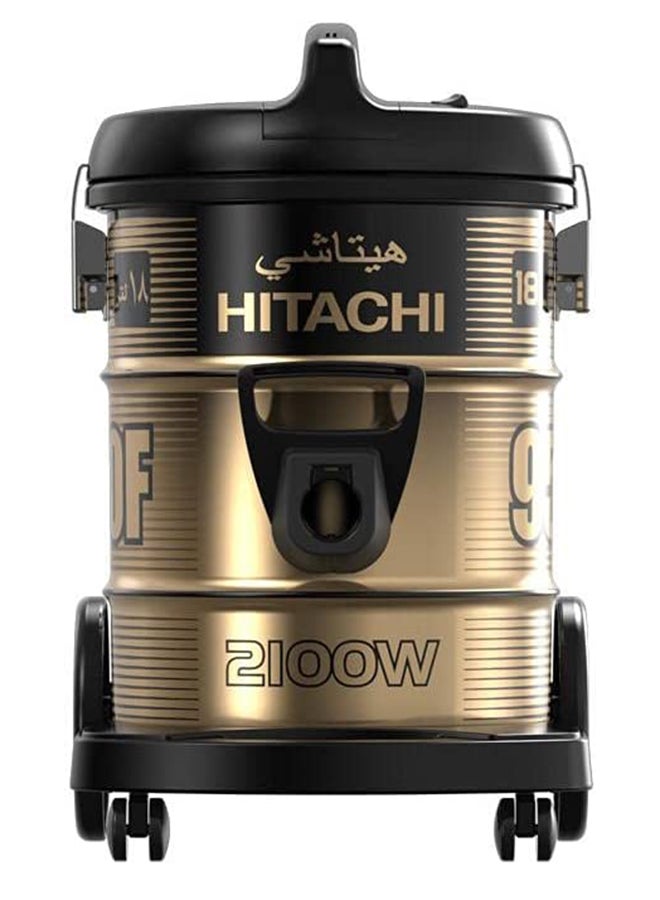 Drum Vacuum Cleaner 2000 Watt 18 Liter 18 L 2000 kW CV-950F 220CE BK Black/gold