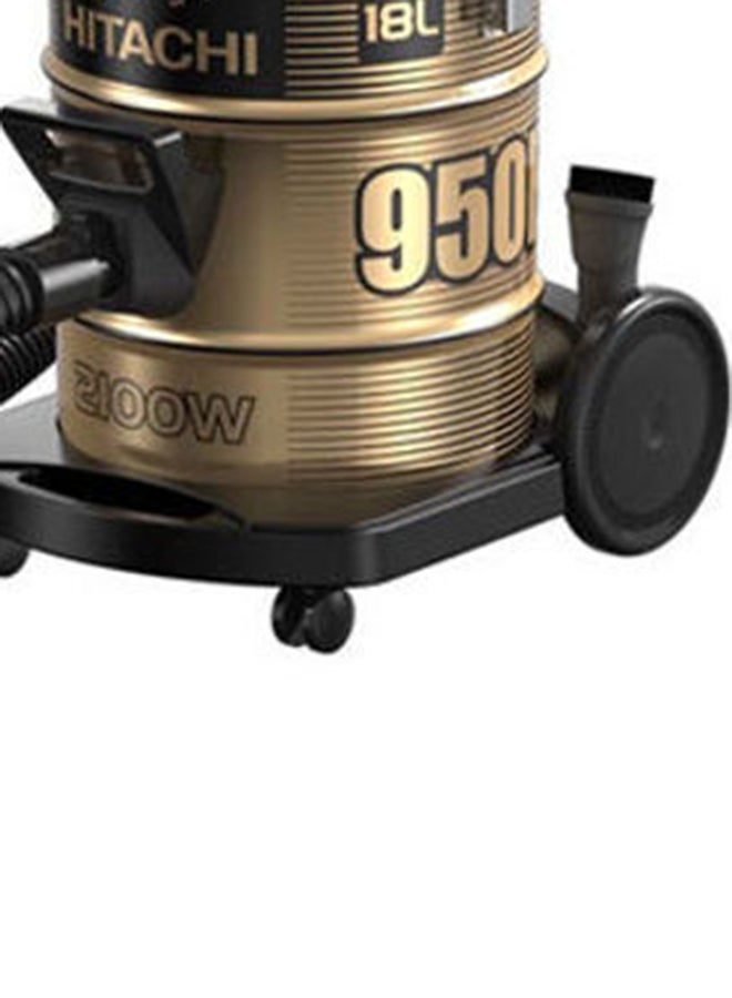 Drum Vacuum Cleaner 2000 Watt 18 Liter 18 L 2000 kW CV-950F 220CE BK Black/gold
