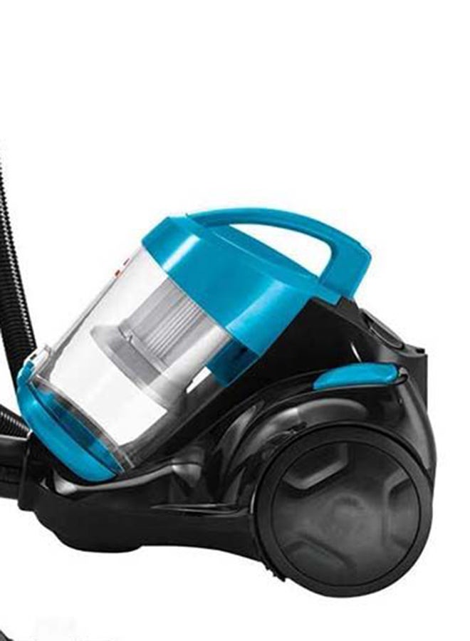 Zing Compact Canister Vacuum: Powerful Cyclonic Technology, Compact and Lightweight Design, Swivel Steering, Easy Empty Dirt Cup, Versatile Performance for Carpets and Hard Floors 2.5 L 1500 W 2155E Blue/Black