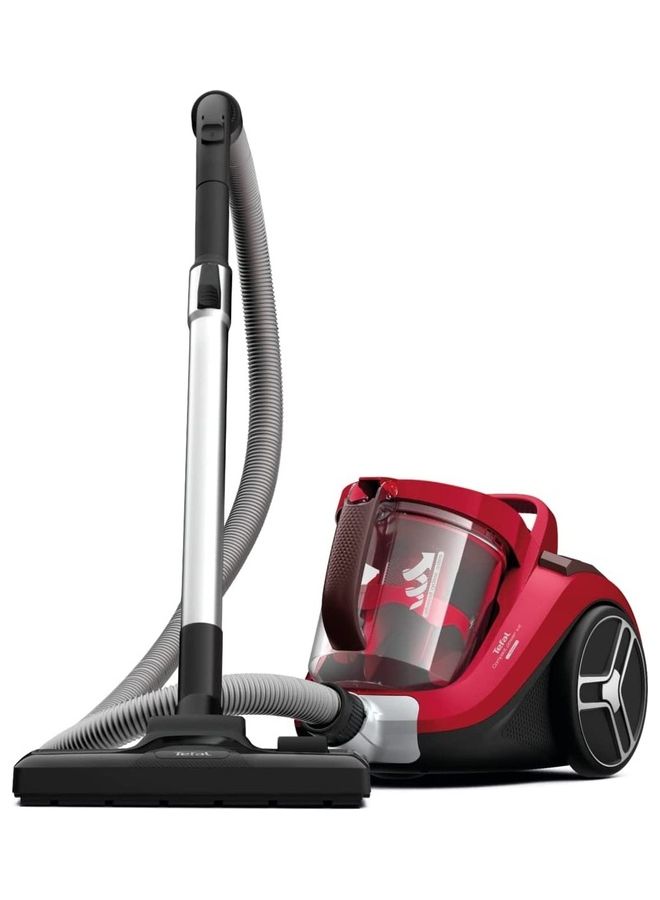 Vacuum Cleaner | Compact Power XXL Canister Bagless Vacuum Cleaner | 3 Accessories | 2.5L Easy-Emptying Dust Container | 6.2 m Cord || 2 Years Warranty 550 W TW4853HA Red, Black & Grey