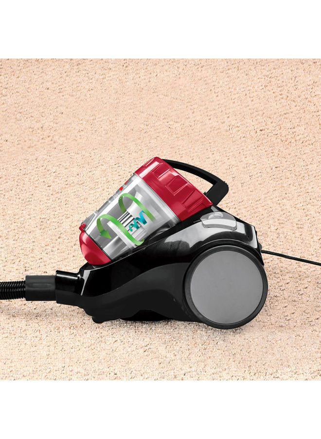 Canister CleanView Multicyclonic Vacuum Cleaner: Versatile Cleaning for Carpets and Hard Floors, Interchangeable Onboard Tools, Advanced Cyclone Technology, Multi-Level Filtration - Ideal for Carpets and Hard Floors 2.2 ml 2000 W 1994K Red/Grey/Black