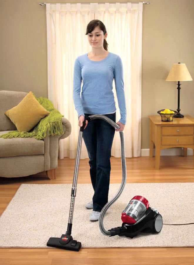 Canister CleanView Multicyclonic Vacuum Cleaner: Versatile Cleaning for Carpets and Hard Floors, Interchangeable Onboard Tools, Advanced Cyclone Technology, Multi-Level Filtration - Ideal for Carpets and Hard Floors 2.2 ml 2000 W 1994K Red/Grey/Black