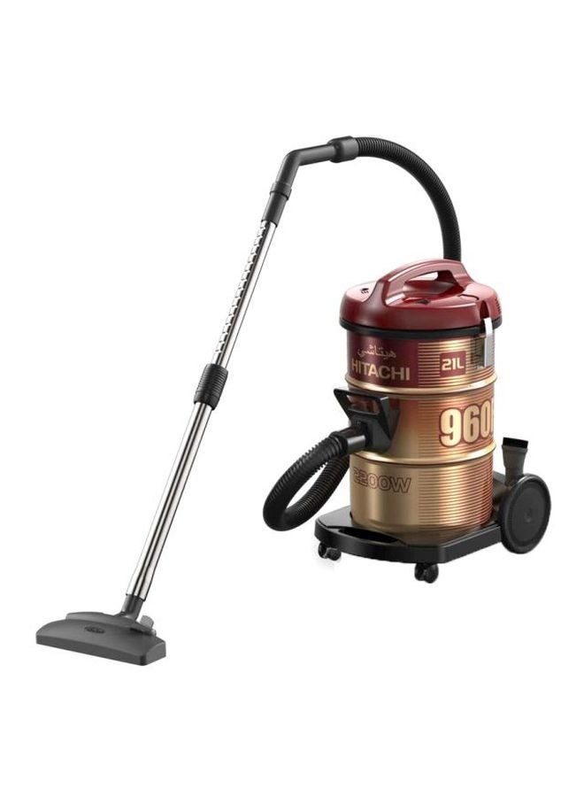 Canister Vacuum Cleaner 2200W 21 L 2200 W CV-960F SS220 Wine Red