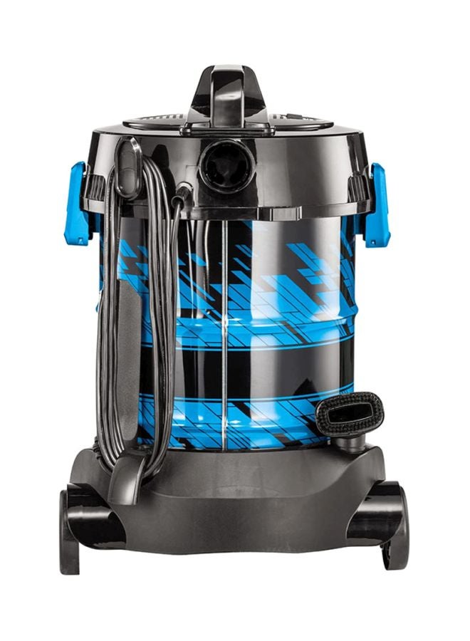 Drum PowerClean 2000W Dry 21L Vacuum Cleaner: Powerful Suction, High Capacity Tank, Onboard Storage, Enhanced Maneuverability - Ideal for Dry Messes on Floors and Off-Floor Cleaning 21 L 2000 W 2027E Blue/Black