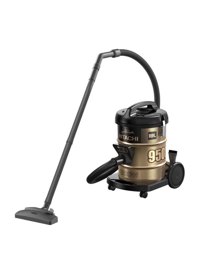 Electric Drum Type Vacuum Cleaner 18 L 2100 W CV950F 24CBS BK Gold/Black