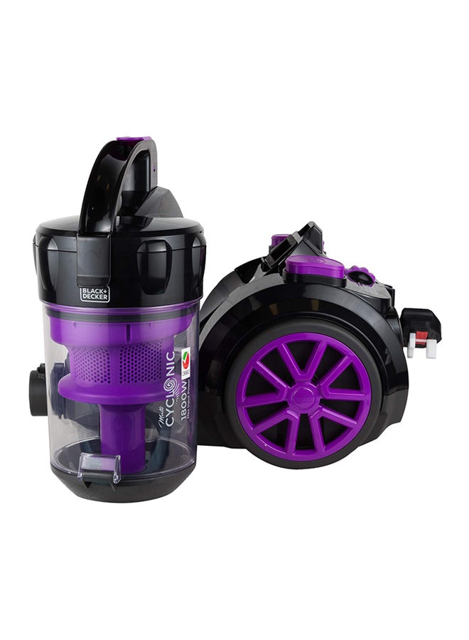 Vacuum Cleaner With Bagless And Multicyclonic Technology 2.5 L 1600 W VM1880-B5 Black/Purple/Grey