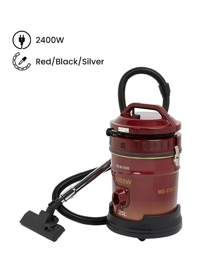 Drum Vacuum Cleaner ME-DVC1006 Red/Black/Silver