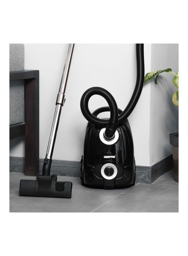 Vacuum Cleaner 3 L Dust Bag Capacity 5 M Cord Length Speed Control Function Powerful Suction And Low Noise Design Perfect For Home Office Apartments Pedal ON/OFF 2200 W GVC19033 Black