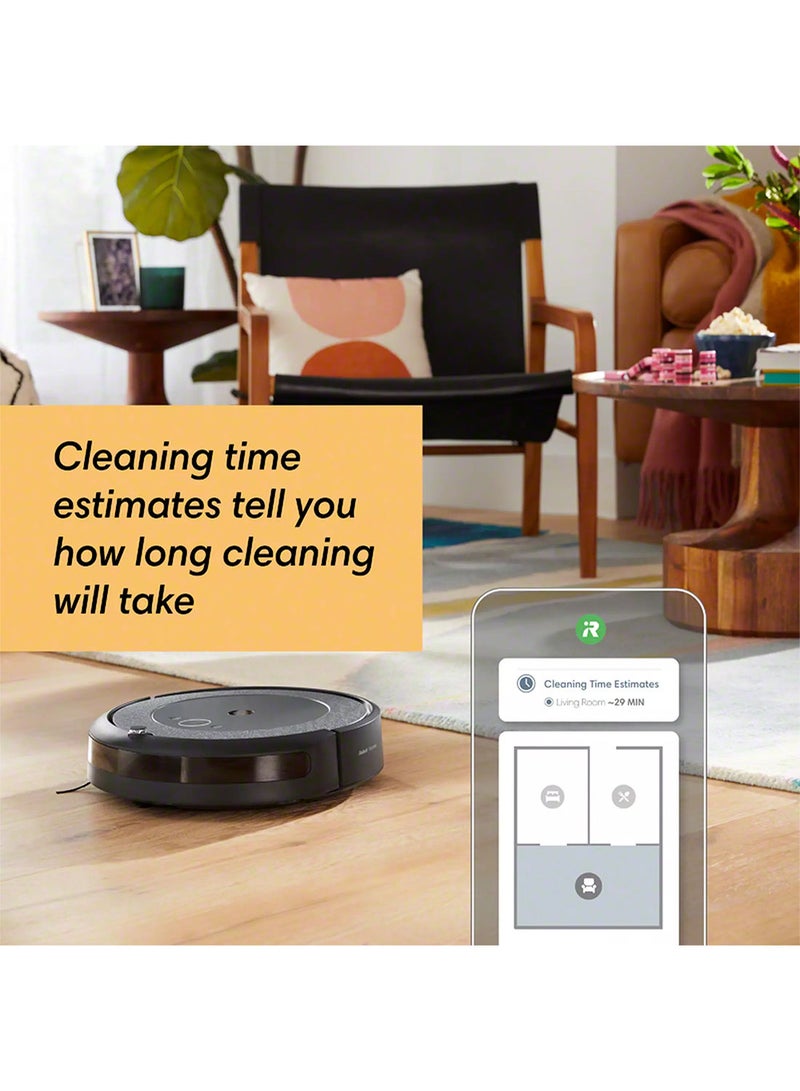 Roomba I5+ Wifi Connected Robot Vacuum With Automatic Dirt Disposal Disposal - Empties Itself For Up To 60 Days, Wi-Fi Connected Mapping, Works With Alexa, Ideal For Pet Hair, Carpets 0.4 L 30 W i565840 Black