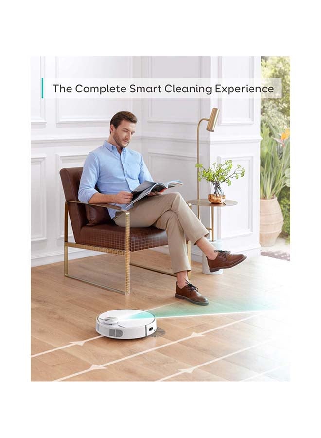 2-in-1 Robot Vacuum and Mop with iPath Laser Navigation for Hardwood Floor to Medium-Pile Carpets 0.5 L 72 kW T2190 White