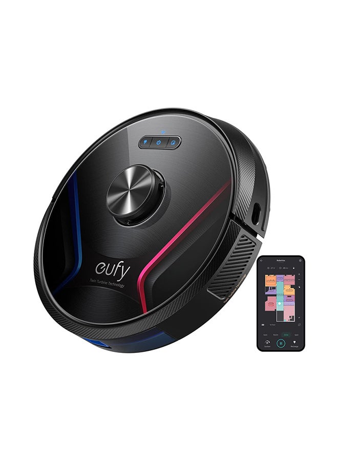 RoboVac X8 Robot Vacuum Cleaner with iPath Laser Navigation, Twin-Turbine Technology Generates 2x 2000Pa Suction, Robotic Vacuum Cleaner with AI. Map 2.0 Technology, Wi-Fi, Perfect for Pet Owner 0.6 L 24 W T2262 Black