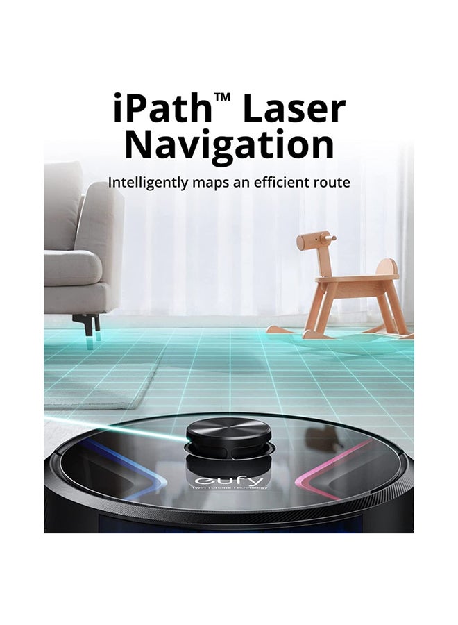 RoboVac X8 Robot Vacuum Cleaner with iPath Laser Navigation, Twin-Turbine Technology Generates 2x 2000Pa Suction, Robotic Vacuum Cleaner with AI. Map 2.0 Technology, Wi-Fi, Perfect for Pet Owner 0.6 L 24 W T2262 Black