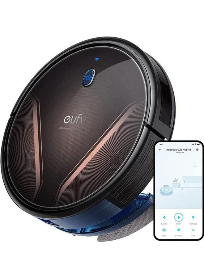 RoboVac G20 Hybrid Robot Vacuum Cleaner With Mop, Dynamic Navigation, 2500 Pa Strong Suction, 2-In-1 Vacuum and Mop, Ultra-Slim, App, Voice Control, Compatible With Alexa, Ideal For Daily Messes 450 ml 14 W AN.T2258K11.BK Black