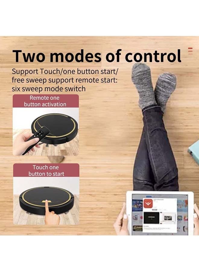 3-In-1 Robot Vacuum Cleaner Sweeping With Water Tank 150 ml 15 W BPCleaner001 Black