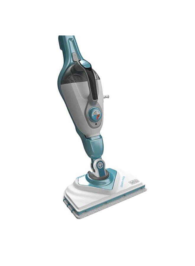 2-In-1 Steam Mop Delta Head And SteaMitt With 15 Accessories 1600 W BHSM1610DSM-GB White/Aqua