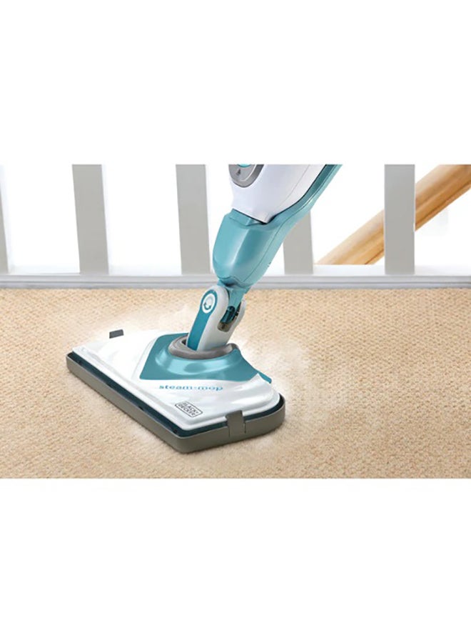 2-In-1 Steam Mop Delta Head And SteaMitt With 15 Accessories 1600 W BHSM1610DSM-GB White/Aqua