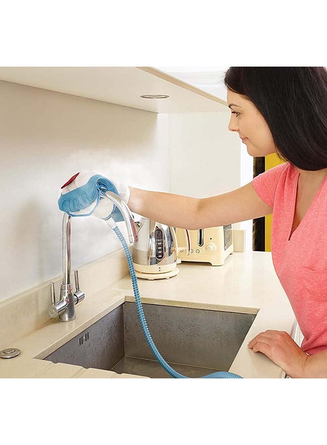2-in-1 Steam Mop, Fast Heat-Up, Delta Head, Steam Mitt, 11 Accessories, Kills 99.9% of Germs, Auto Select, Microfiber Pad, ECO Friendly, 1600 W BHSM166DSM-GB White/Aqua